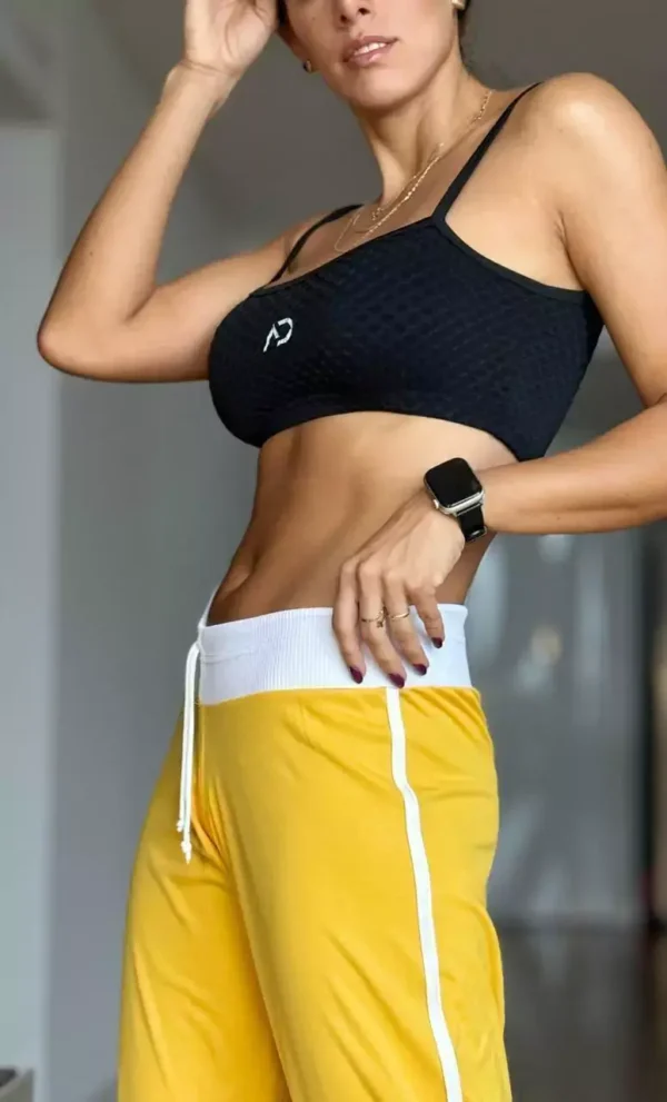 Pantalón 3 Set Deportivo Código 104 Amarillo
