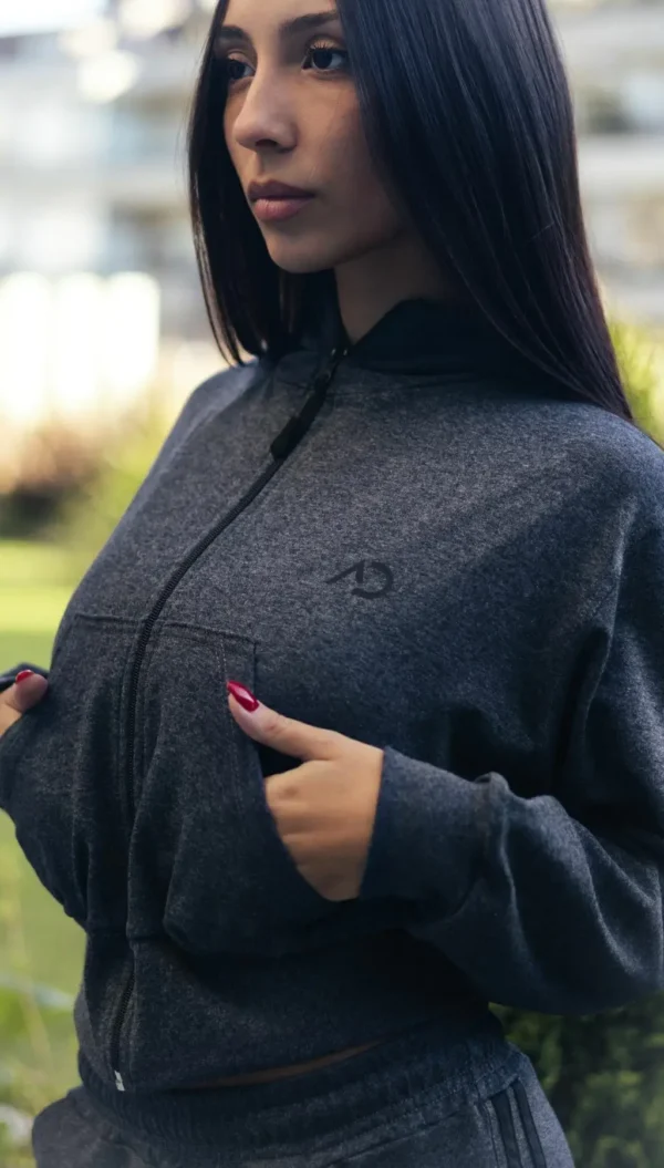campera rustica gris