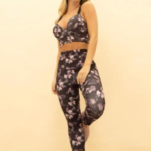 Calza cintura alta sublimada Eggplant