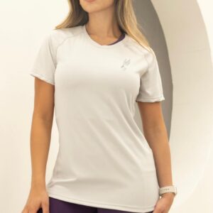 Remera deportiva gris perla