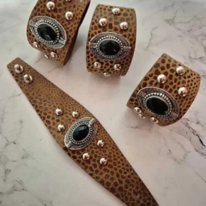 Brazalete de cuero Reptil