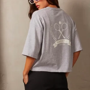 remera crop yersey gris - Shedyl