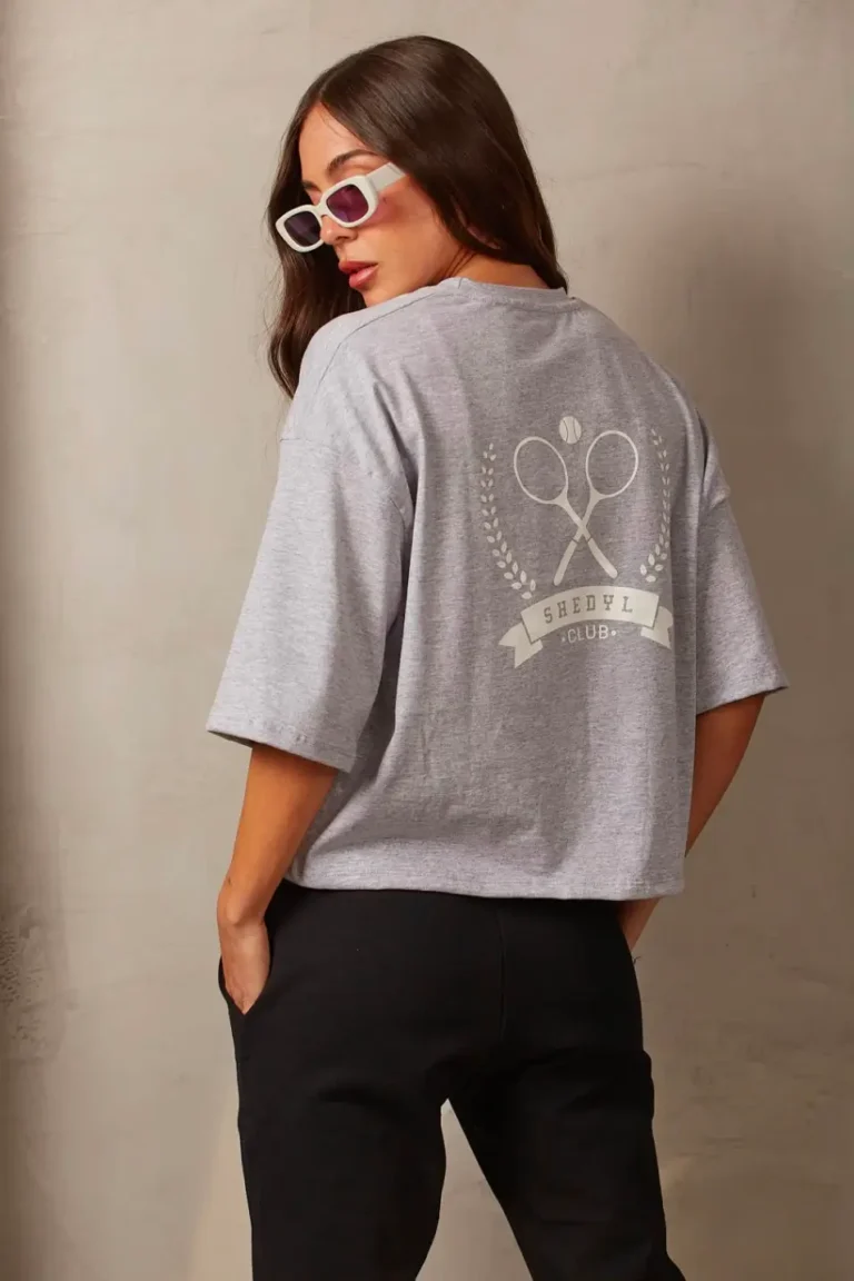 remera crop yersey gris - Shedyl
